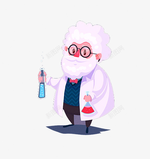 扁平化白胡子科学家png免抠素材_88icon https://88icon.com H5页面素材 卡通 卡通科学家 扁平化 扁平素材 电商卡通 白胡子科学家 网页设计卡通
