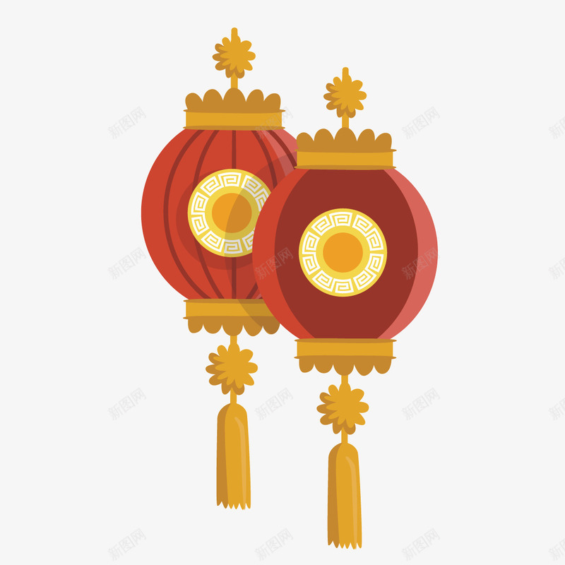 中秋节花灯矢量图ai免抠素材_88icon https://88icon.com 中国结 中国风 中秋 团圆 节假日 赏花灯 矢量图