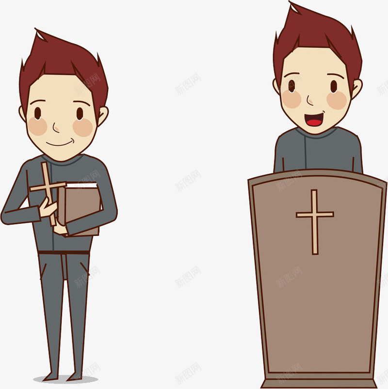 手绘耶稣信徒png免抠素材_88icon https://88icon.com 信徒 创意 十字架 多彩 微笑 手绘 手绘卡通