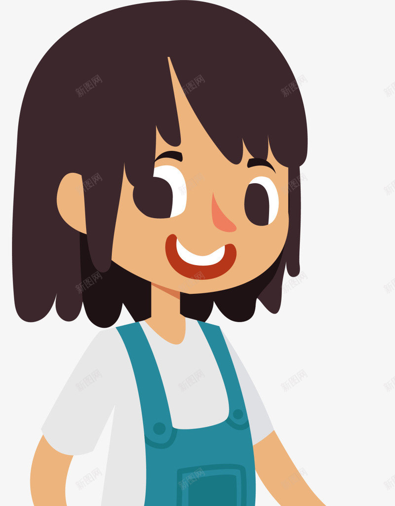 穿连衣裙的短发女孩png免抠素材_88icon https://88icon.com 可爱女孩 呆萌女孩 开心 短发女孩 穿连衣裙 笑脸
