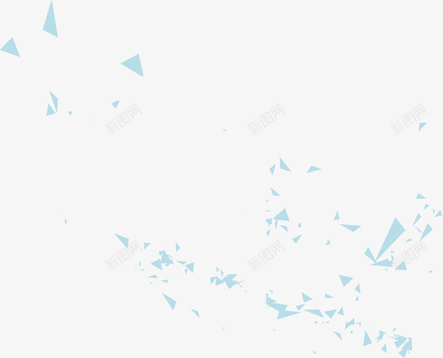 蓝色三角形漂浮png免抠素材_88icon https://88icon.com 三角形 漂浮 素材 蓝色