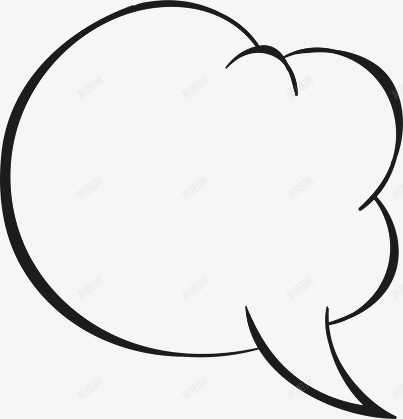 漫画风格语言气泡矢量图ai免抠素材_88icon https://88icon.com pop调对话框 对话框手绘语言气泡漫画 矢量图 线条 黑色