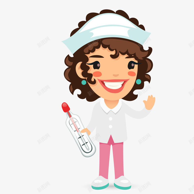 手绘温度计女护士矢量图eps免抠素材_88icon https://88icon.com png免抠图 创意 医生 卡通 女护士 开心 手绘 时尚 温度计 矢量图
