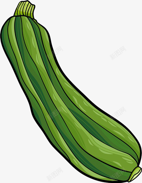 一个丝瓜png免抠素材_88icon https://88icon.com 健康 手绘 手绘素菜 有营养 绿色食品 美味 蔬菜 食材