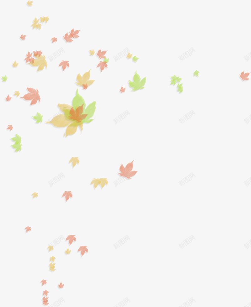 漂浮彩色树叶png免抠素材_88icon https://88icon.com 叶子 彩色树叶 树叶 漂亮叶子