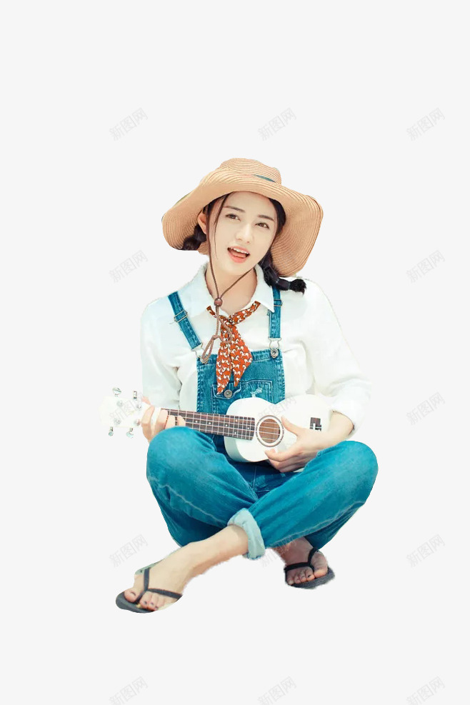 甜美可爱的少女弹着尤克里里png免抠素材_88icon https://88icon.com 可爱 少女 弹着 甜美