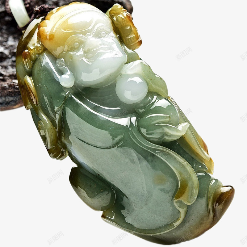 黄翡翠降龙罗汉图案png免抠素材_88icon https://88icon.com 产品实物 宝石 玉 玉石 珠宝 翡翠 雕刻 首饰 黄翡翠