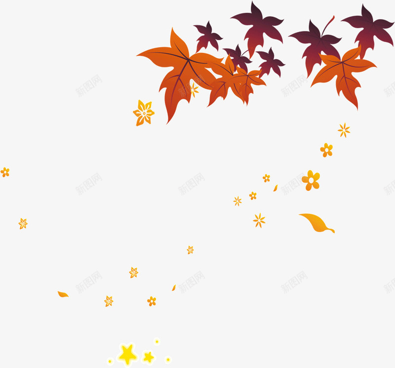 飘落的枫叶png免抠素材_88icon https://88icon.com 叶子 枫叶 飘落