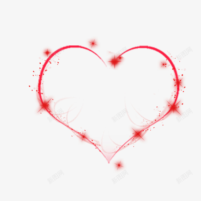 红色心形光效png免抠素材_88icon https://88icon.com 光亮 发光 心形光效 桃心 漂亮 爱心空心 红色爱心 闪光