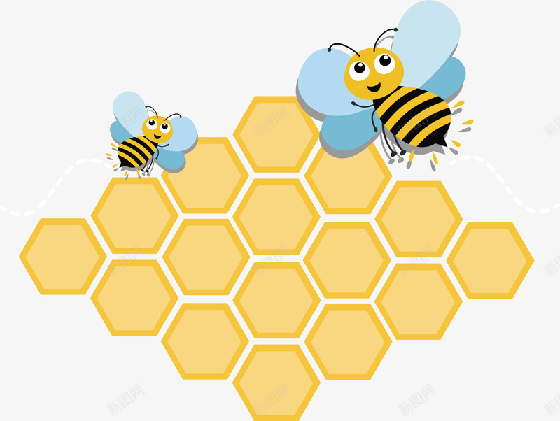 辛劳的小蜜蜂矢量图ai免抠素材_88icon https://88icon.com 矢量图 蜂窝 蜜蜂 蜜蜂窝 辛勤 飞行 黄色
