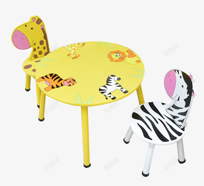 儿童家具桌椅套装png免抠素材_88icon https://88icon.com 儿童家具 卡通 斑马 桌椅套装 游戏小桌子 迷你桌子 长颈鹿