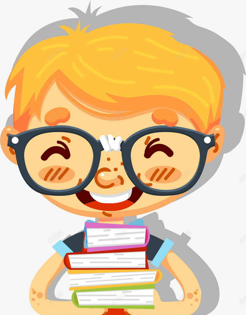 开学季抱着书本的小男孩png免抠素材_88icon https://88icon.com 上学 可爱小男孩 学习 开学季 开心 抱着书本的小男孩