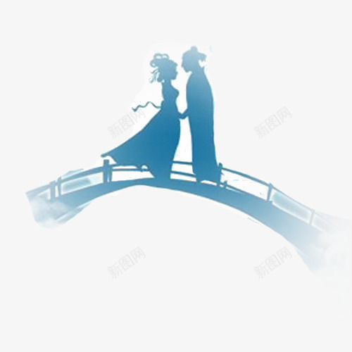 蓝色鹊桥相会海报背景七夕情人节png免抠素材_88icon https://88icon.com 七夕 情人节 海报 背景 蓝色 鹊桥相会
