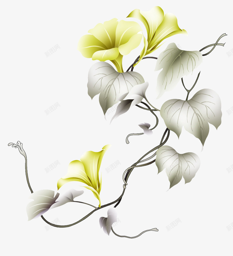 浅色装饰花朵png免抠素材_88icon https://88icon.com 浅色花 素色花朵 花朵 装饰图案