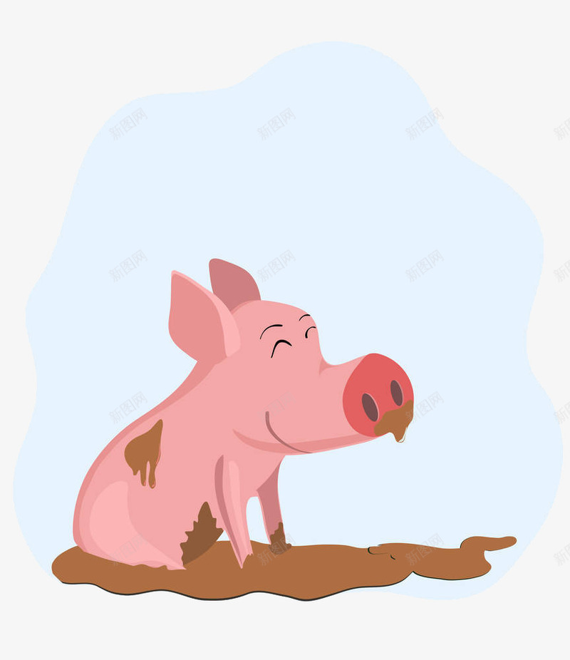 卡通可爱插图小猪身上沾上污泥png免抠素材_88icon https://88icon.com 卡通 卡通泥土 可爱插图 小猪 污泥 沾上污泥 脏渍