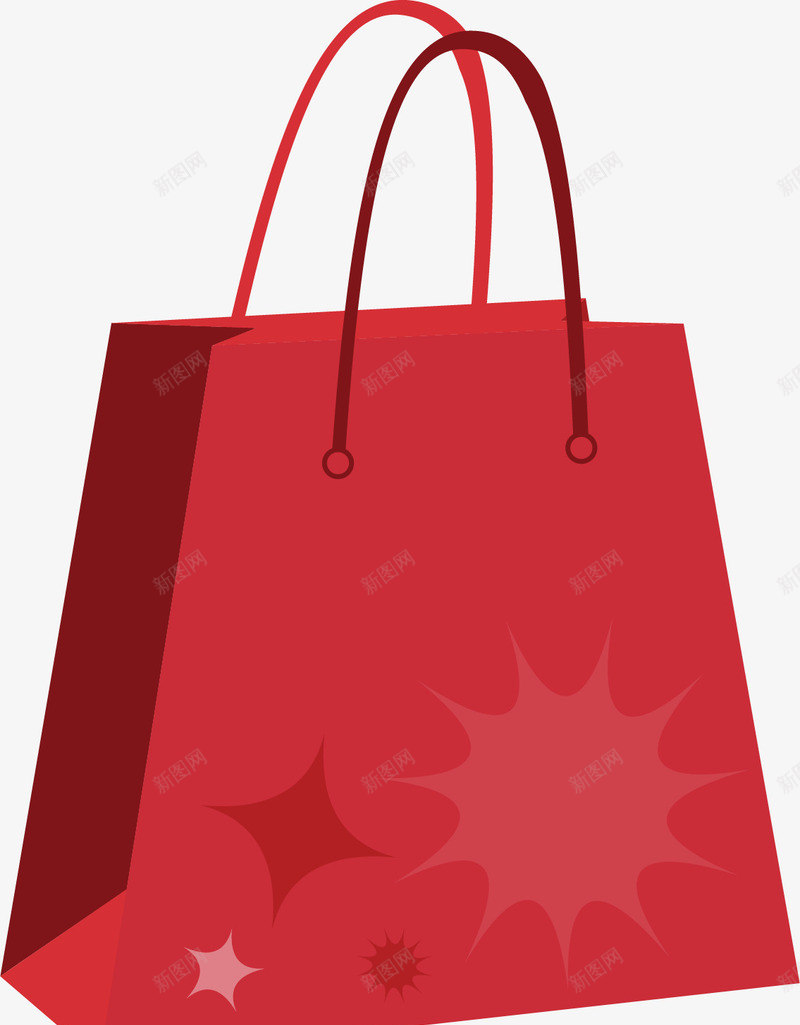 红色可拉伸的购物袋矢量图ai免抠素材_88icon https://88icon.com 可拉伸 手提袋 环保袋子 矢量环保购物袋 红色购物袋 袋子 购物袋 矢量图