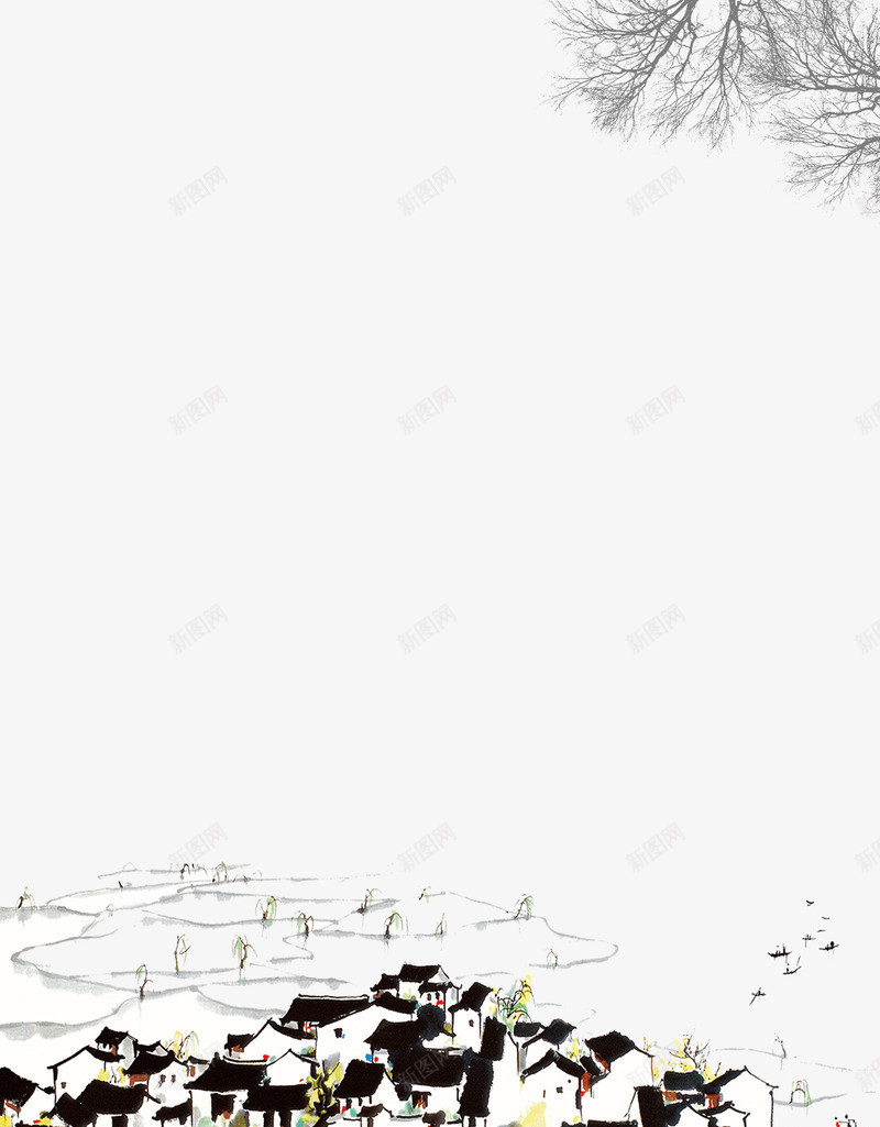 古代风景唯美水墨画png免抠素材_88icon https://88icon.com 中国风 南方 印象 古代 唯美 岭南 岭南印象 水墨画 风景
