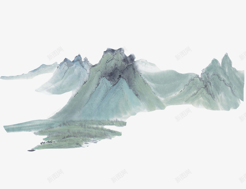 江南古风山水水墨画png免抠素材_88icon https://88icon.com 古风 山水 水墨画 风水