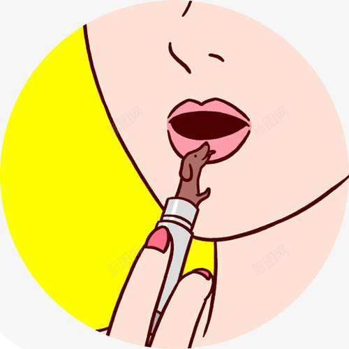 女人png免抠素材_88icon https://88icon.com 卡通 可爱 抹口红