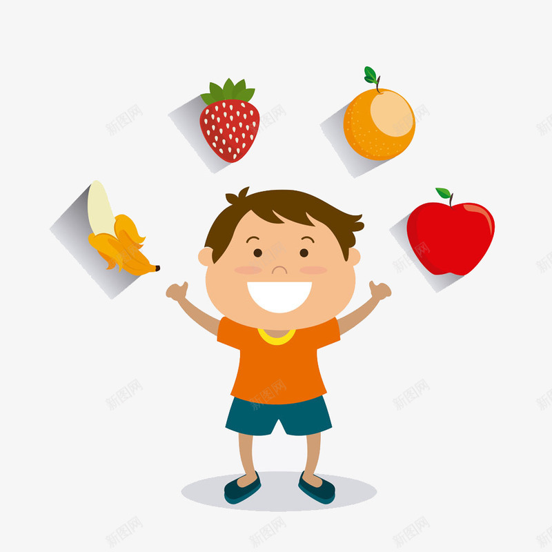 爱吃水果的男孩png免抠素材_88icon https://88icon.com 兴奋 孩子吃水果 开心 水果 男孩