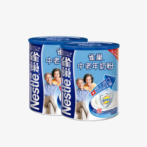 雀巢中老年奶粉png免抠素材_88icon https://88icon.com 成人奶粉 无蔗糖 益护因子 营养 高钙