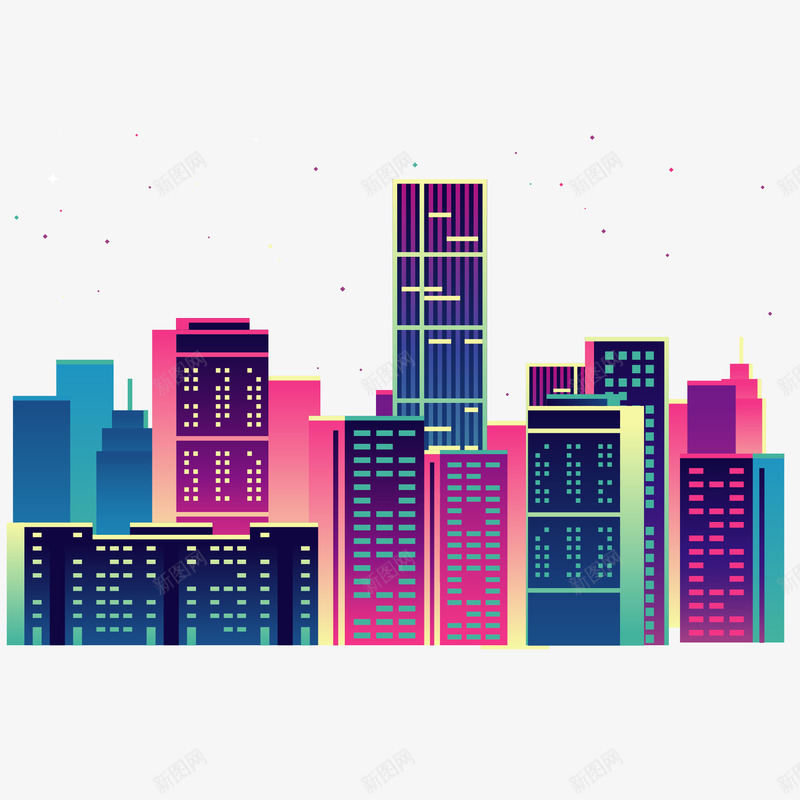 夜景上海进博会宣传画图矢量图ai免抠素材_88icon https://88icon.com 上海 世博会 免抠图 城市 城市彩色剪影 夜景上海 大厦 宣传画 楼房 进博会 高楼 矢量图
