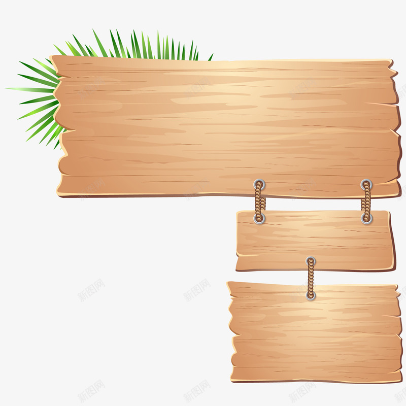 卡通实木吊牌边框png免抠素材_88icon https://88icon.com 卡通边框 吊牌 吊牌边框 实木边框 木板 木质 植物