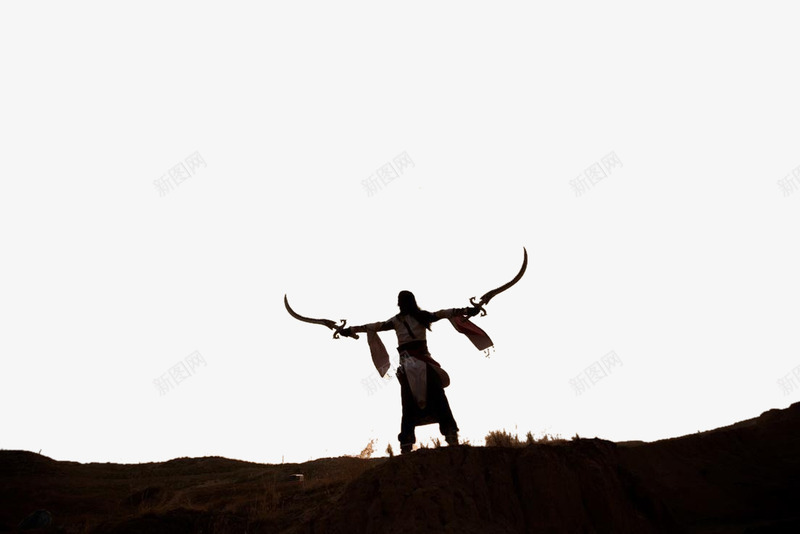 双刀武侠人物png免抠素材_88icon https://88icon.com 刀客 双刀 插图 武侠人物 武侠剪影