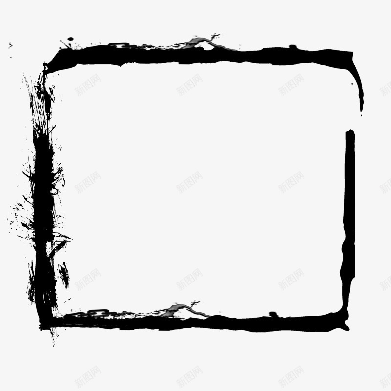 精美泼墨边框png免抠素材_88icon https://88icon.com 古风边框 图形框 图形框框 墨迹 水墨 水墨方框边 泼墨框 泼墨边框 精美边框 黑色边框