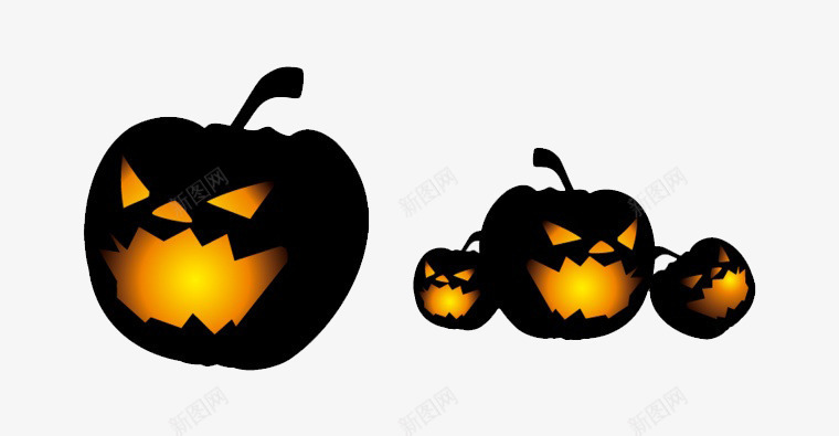 发光的南瓜灯png免抠素材_88icon https://88icon.com png png素材 万圣节 南瓜 鬼节 黑色