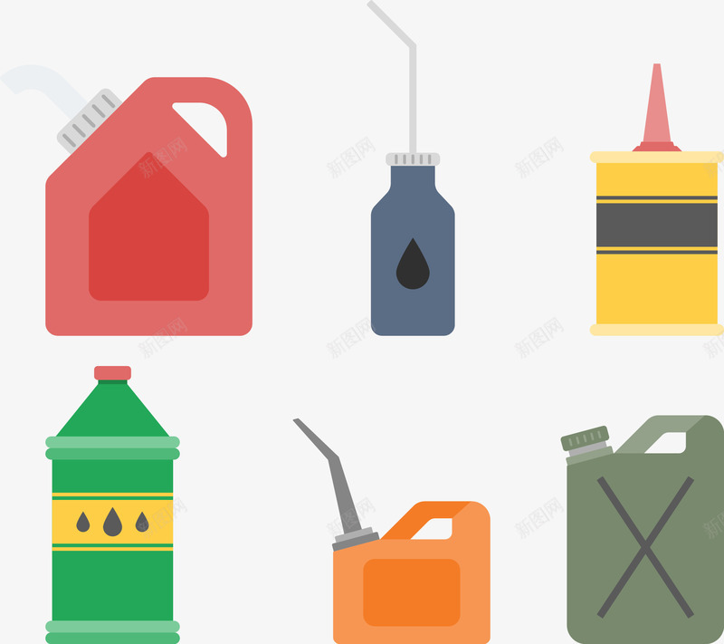 油桶矢量图ai免抠素材_88icon https://88icon.com 加油 油桶 石油 矢量图