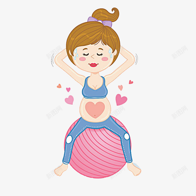 做瑜伽的人png免抠素材_88icon https://88icon.com 人 孕妇 桃心 瑜伽 矢量装饰 装饰