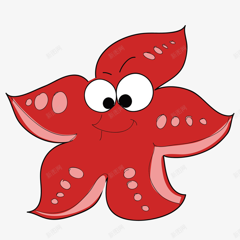 红色卡通海星矢量图eps免抠素材_88icon https://88icon.com 卡通 可爱 扁平 海星 生物 眼睛 红色 装饰 矢量图