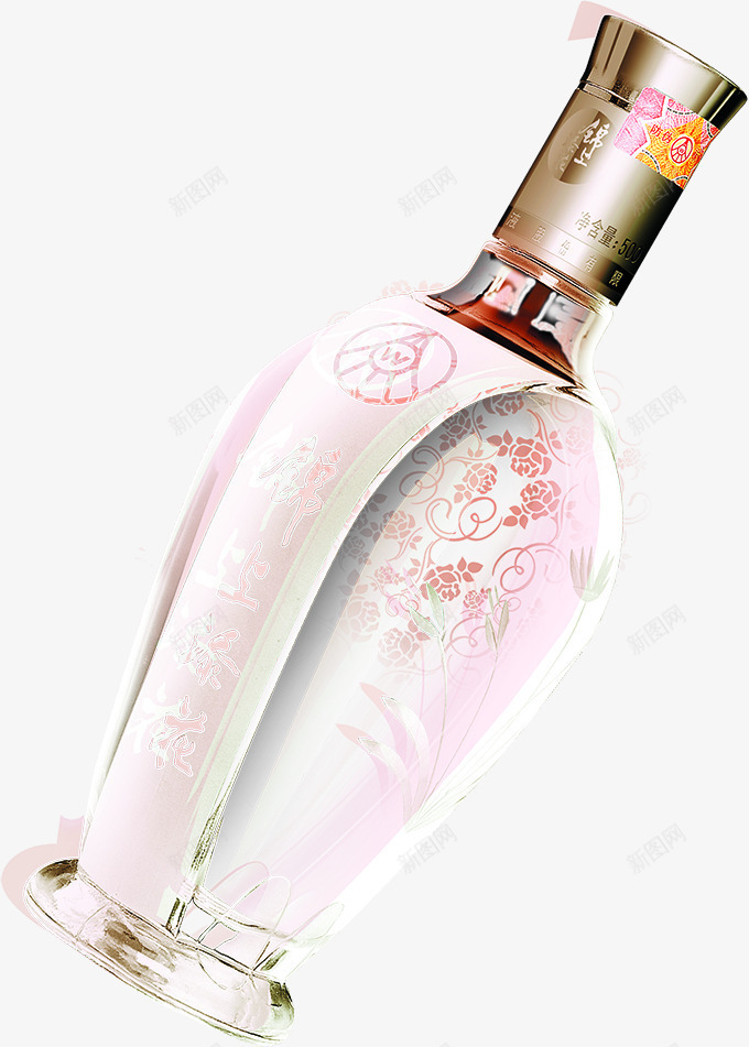 透明酒瓶png免抠素材_88icon https://88icon.com 五粮液 白酒 白酒样机 透明 酒瓶