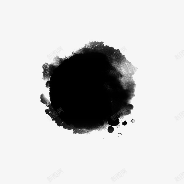 圆心水墨笔触png免抠素材_88icon https://88icon.com 圆心 水墨 笔触