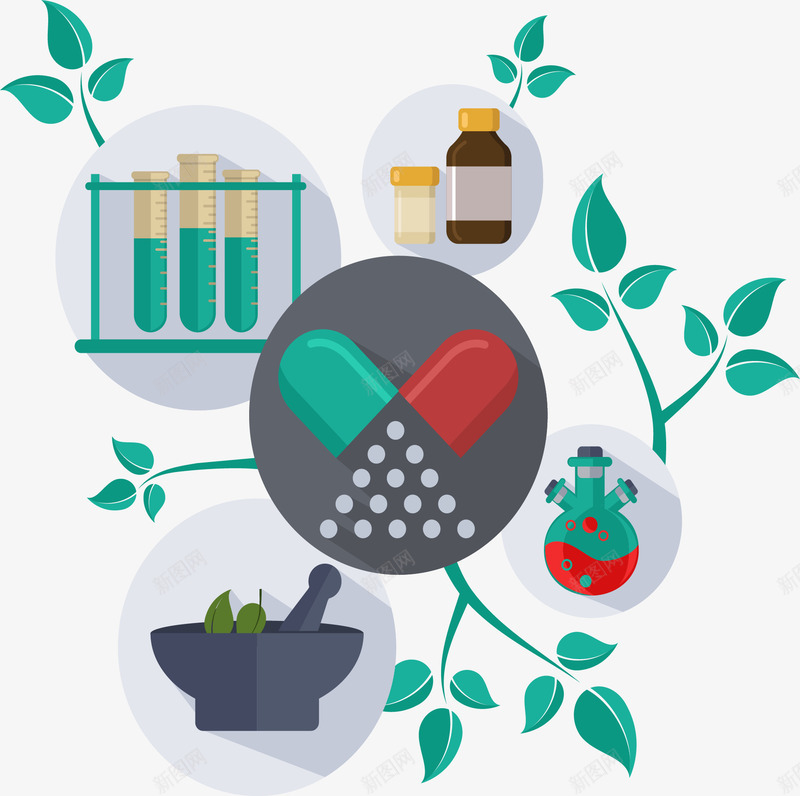 生物制药流程png免抠素材_88icon https://88icon.com 中草药 制药行业 生物制药 矢量素材 胶囊
