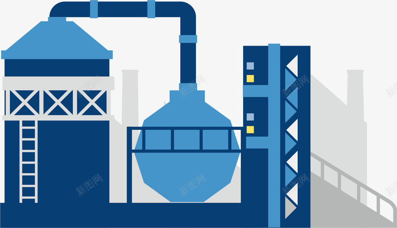 创意工业元素插画矢量图eps免抠素材_88icon https://88icon.com 创意工业元素插画 工业生产素材 工业科技 机械制造 矢量图