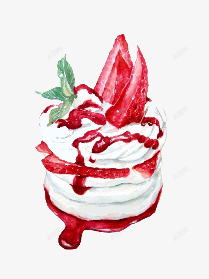草莓奶油蛋糕png免抠素材_88icon https://88icon.com 奶油 港式甜品 草莓 蛋糕 零食