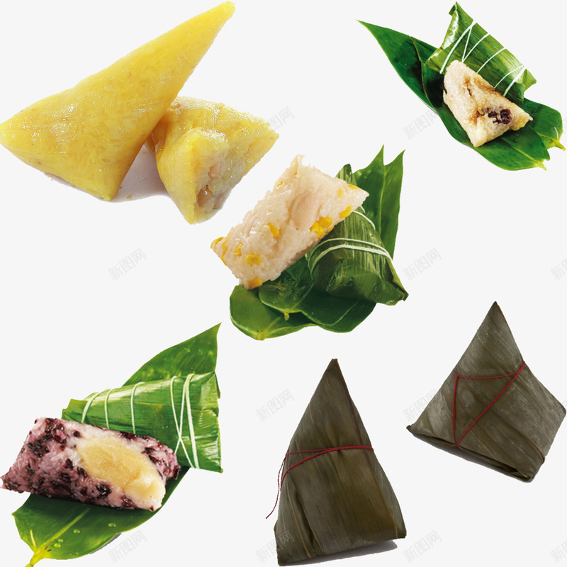 粽子香粽psd免抠素材_88icon https://88icon.com 端午节 粽叶 粽子 糯米 绿色 蜜枣粽 豆沙粽 香粽