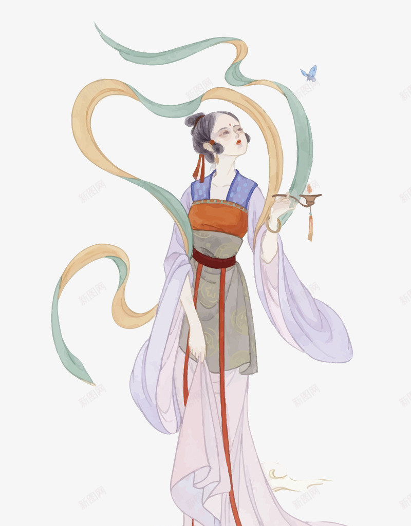 水彩中国风仕女图矢量图eps免抠素材_88icon https://88icon.com 中国风 仕女图PNG矢量图 仕女图免扣PNG图 卡通 手绘 水彩 矢量仕女图 矢量图