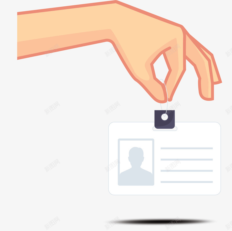 手里拎着工作卡片矢量图ai免抠素材_88icon https://88icon.com 工作卡 工作证 手拎工作卡 手拿卡片 矢量png 身份卡片 矢量图