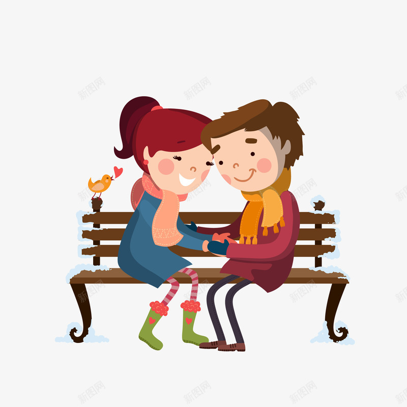 手绘爱情情侣png免抠素材_88icon https://88icon.com png免抠图 冬天 卡通 围巾 情侣 手绘 时尚 浪漫 爱情 简约 长椅