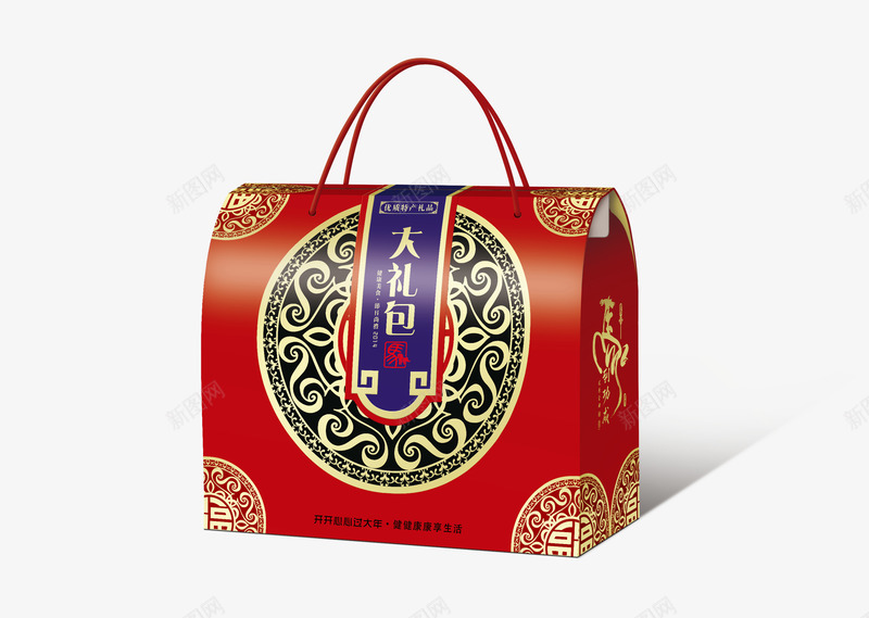 过年礼包psd免抠素材_88icon https://88icon.com 大礼包 年货 过年送礼