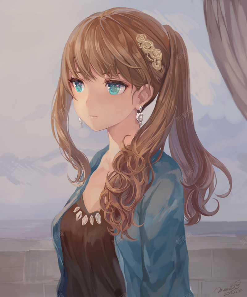 日式动漫心事女孩png免抠素材_88icon https://88icon.com 女孩 心事