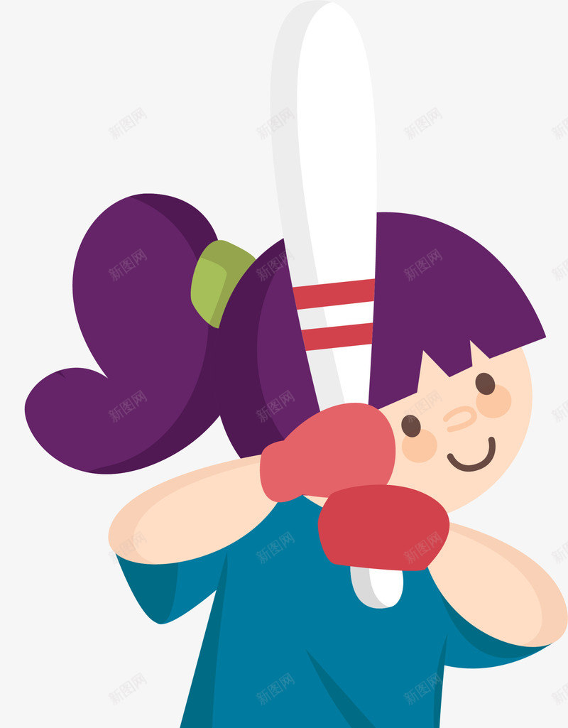 打棒球的可爱女孩png免抠素材_88icon https://88icon.com 可爱女孩 开心 手握球棒 打棒球 棒球棒 棒球运动