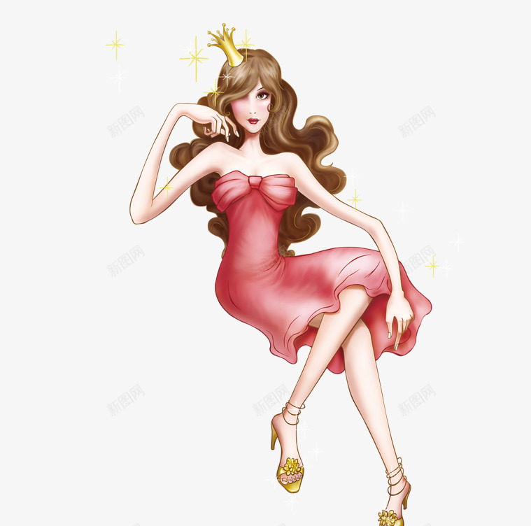 女王驾到女孩卡通漫画女神psd免抠素材_88icon https://88icon.com 濂冲 濂崇帇椹惧埌 鍗