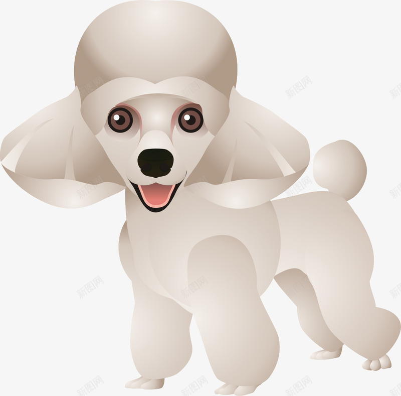 卡通png免抠素材_88icon https://88icon.com 卡通 宠物狗 白色贵宾犬 贵宾犬