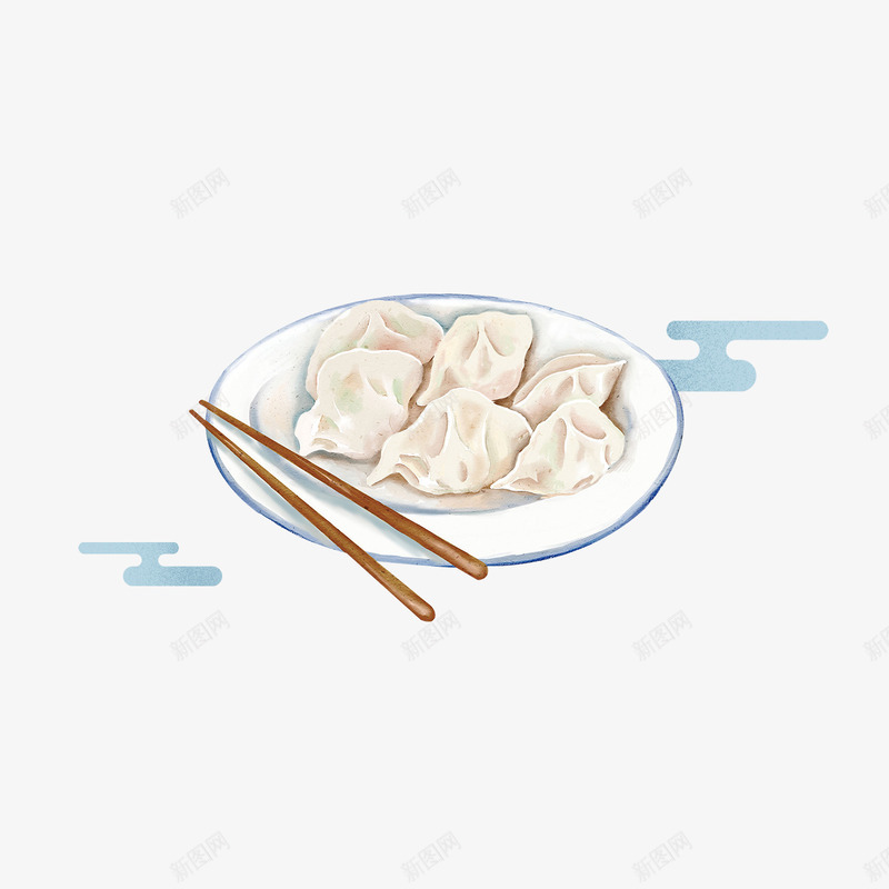 节日二十四节气水饺psd免抠素材_88icon https://88icon.com 二十四节气 冬至海报素材 冬至节 手绘 水饺 海报底纹 祥云 节日
