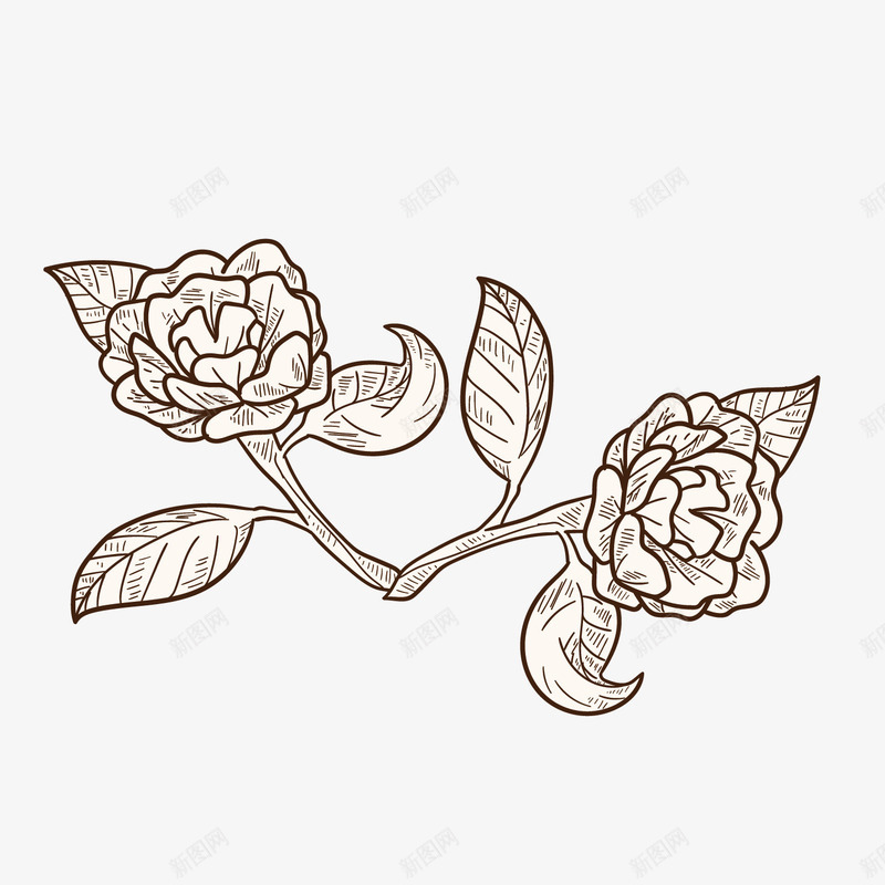手绘素描玫瑰矢量图ai免抠素材_88icon https://88icon.com 手绘 玫瑰涂鸦 玫瑰纹身 玫瑰花素描 玫瑰设计 矢量图 简笔画 装饰图案