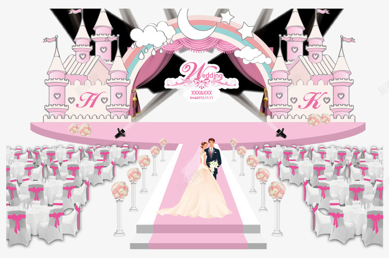 粉色温馨婚礼布置矢量图ai免抠素材_88icon https://88icon.com 婚庆 婚礼 婚礼布置 浪漫 温馨 粉色 矢量图